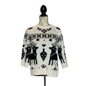 H&M S wool alpaca blend cottagecore sweater